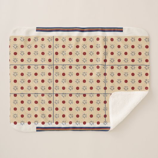 Persian Carpet Pattern  Sherpa Deken (Voorkant (horizontaal))