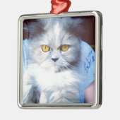 persian cat 5 metalen ornament (Links)