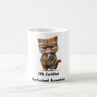 Persian Cat Accountant Mug — Funny Office Gift  Koffiemok
