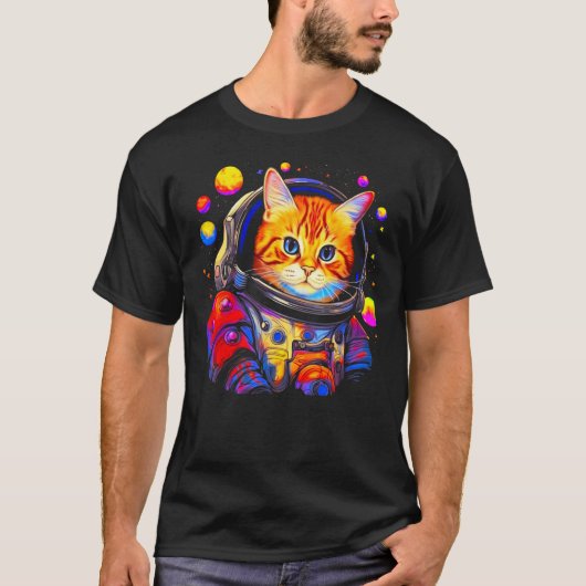 Persian Cat Astronaut T-shirt (Voorkant)