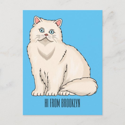 Persian cat cartoon illustration briefkaart (Voorkant)