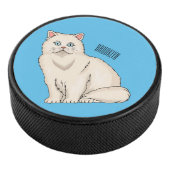 Persian cat cartoon illustration  hockey puck (3/4)