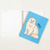 Persian cat cartoon illustration planner (Display)