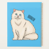 Persian cat cartoon illustration planner (Achterkant)
