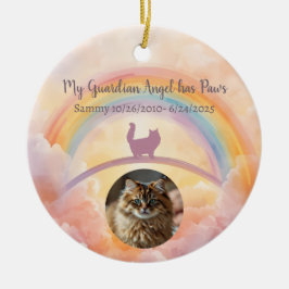 Persian Cat Ceramic Pet Memorial Ornament