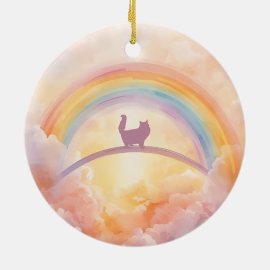 Persian Cat Ceramic Pet Memorial Ornament (Achterkant)