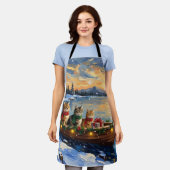 Persian Cat Christmas Boat Holiday Schort (Gedragen)