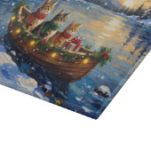 Persian Cat Christmas Boat Holiday Snijplank (Hoek)