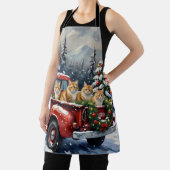 Persian Cat Christmas Red Truck Holiday Schort (Insitu)