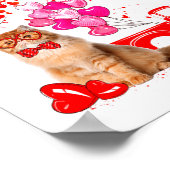 Persian Cat Heart Tree Valentines Day  Poster (Hoek)