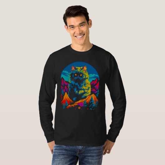 Persian Cat Mountain T-shirt (Voorkant volledig)