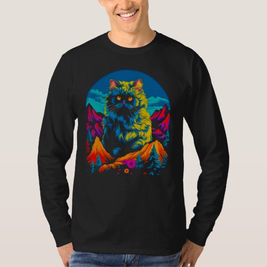 Persian Cat Mountain T-shirt (Voorkant)
