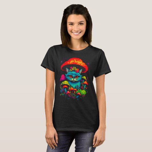 Persian Cat Mushroom T-shirt (Voorkant volledig)