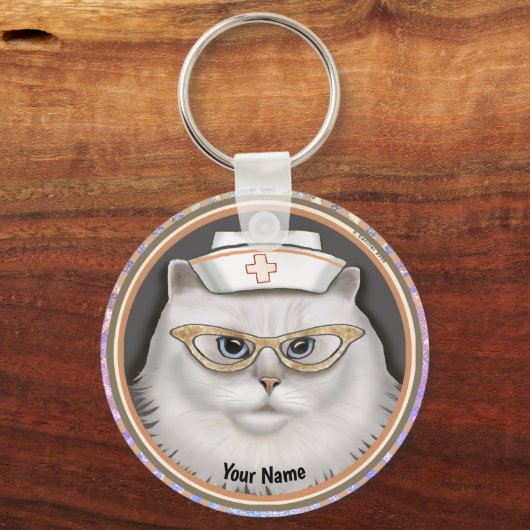 Persian Cat Nurse sleutelhanger (Voorkant)