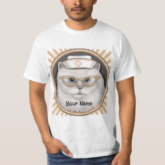 Persian Cat Nurse T-shirt (Voorkant)