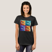 Persian Cat Pop Illustration Colorful Animal Men T-shirt (Voorkant volledig)