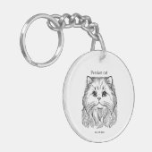 Persian Cat Portrait Sleutelhanger (Voorkant Links)