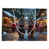 Persian Cats Christmas Snow Holiday Groot Cadeauzakje (Achterkant)