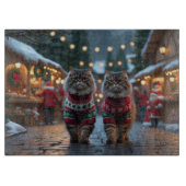 Persian Cats Christmas Snow Holiday Snijplank (Voorkant)