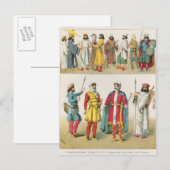 Persian Dress, van 'Trachten der Voelker', 1864 Briefkaart (Voorkant / Achterkant)