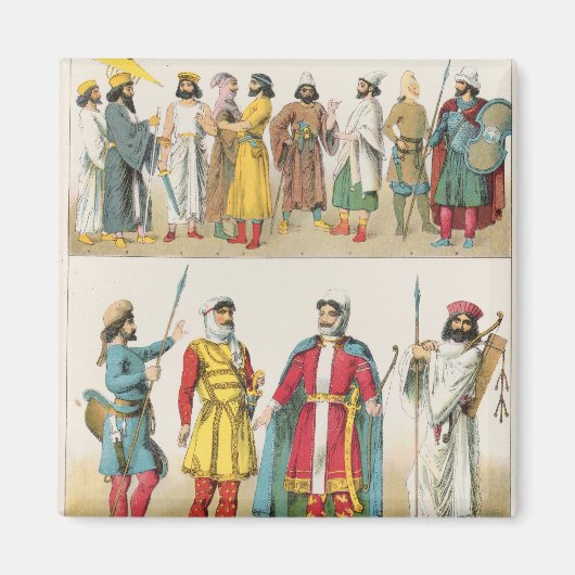 Persian Dress, van 'Trachten der Voelker', 1864 Magneet (Voorkant)