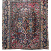 Persian Dusty Blue Roze Brown  Douchegordijn (Voorkant)