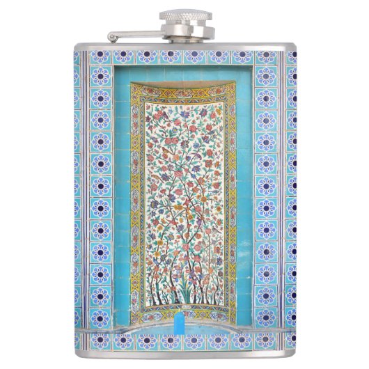 Persian elaborate tiled mural heupfles (Voorkant)