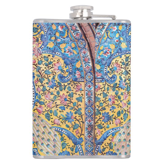 Persian elaborate tiled mural heupfles (Achterkant)