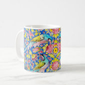 Persian elaborate tiled mural koffiemok (Voorkant links)