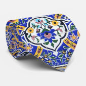 Persian elaborate tiled mural stropdas (Opgerold)