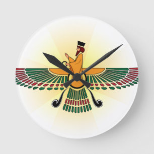 Persian Farvahar Clock Ronde Klok
