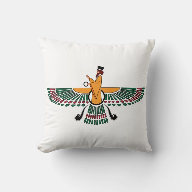 Persian Farvahar Pillow Kussen (Voorkant)