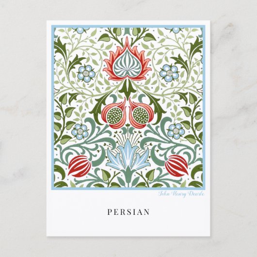 Persian Floral Pattern Henry Dearle Briefkaart (Voorkant)