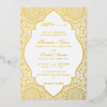Persian Girih Artistic Laced Islamic Wedding Folie Uitnodiging<br><div class="desc">Beautiful invitations and stationery for special occasions and festivals are available in both physical and digital formats. We can extend any design into matching items such as RSVP cards,  labels,  envelopes,  and more. Customization is available upon request. Looking forward to hearing from you!</div>