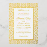 Persian Girih Artistic Laced Islamic Wedding Folie Uitnodiging<br><div class="desc">Beautiful invitations and stationery for special occasions and festivals are available in both physical and digital formats. We can extend any design into matching items such as RSVP cards,  labels,  envelopes,  and more. Customization is available upon request. Looking forward to hearing from you!</div>