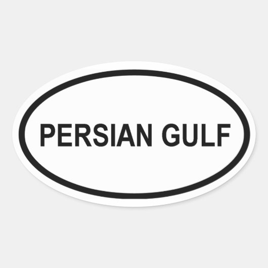 PERSIAN GULF OVALE STICKER (Voorkant)