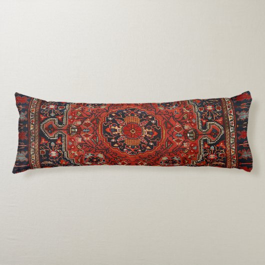 Persian Joshan Red Rusty Blue Lichaamskussen (Voorkant)