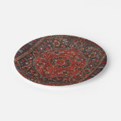 Persian Joshan Red Rusty Blue Papieren Bordje (Gekanteld)