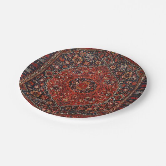 Persian Joshan Red Rusty Blue  Papieren Bordje (Gekanteld)