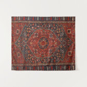 Persian Joshan Red Rusty Blue Wandkleed (Voorkant (horizontaal))