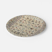 Persian Kashan Dusty Baby Blue  Papieren Bordje (Gekanteld)