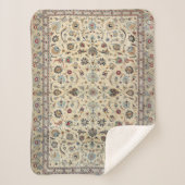 Persian Kashan Dusty Baby Blue Sherpa Deken (Voorkant)