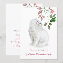 Persian Kitten Pink Green Floral Birthday Party