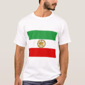 Persian Lion And Sun Flag Crown Iranian Patriotic T-shirt (Voorkant)