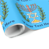 Persian Magen David Menorah Cadeaupapier (Rol Hoek)