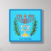 Persian Magen David Menorah Canvas Afdruk (Voorkant)