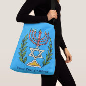 Persian Magen David Menorah Crossbody Tas (Dichtbij)
