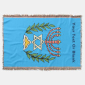 Persian Magen David Menorah Deken (Voorkant)