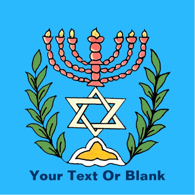 Persian Magen David Menorah Fotobeeldje Magneet (Voorkant)