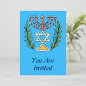 Persian Magen David Menorah Kaart (Staand voorkant)